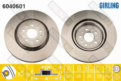 Тормозной диск (GIRLING: 6040601)