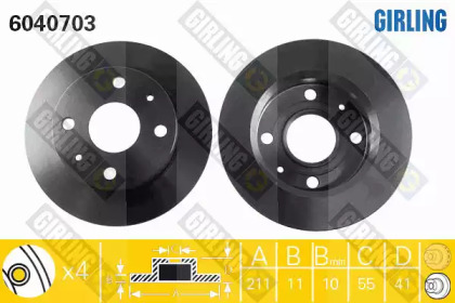 Тормозной диск (GIRLING: 6040703)