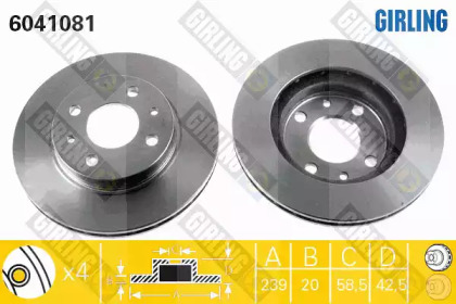 Тормозной диск (GIRLING: 6041081)