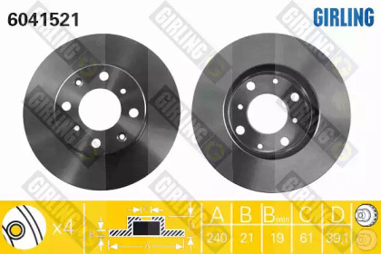 Тормозной диск (GIRLING: 6041521)