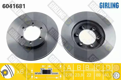 Тормозной диск (GIRLING: 6041681)