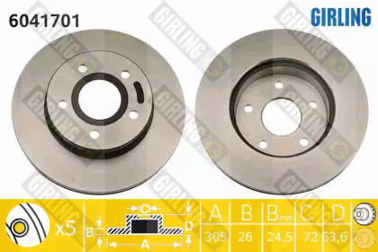 Тормозной диск (GIRLING: 6041701)