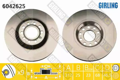 Тормозной диск (GIRLING: 6042625)