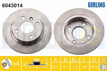 Тормозной диск (GIRLING: 6043014)