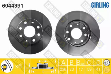 Тормозной диск (GIRLING: 6044391)