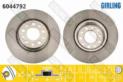 Тормозной диск (GIRLING: 6044792)