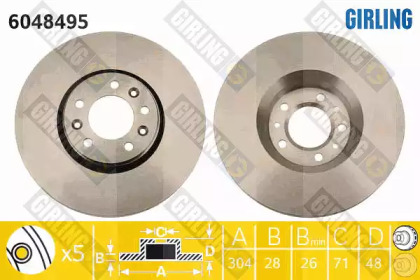 Тормозной диск (GIRLING: 6048495)