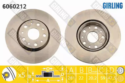 Тормозной диск (GIRLING: 6060212)