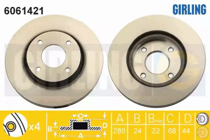 Тормозной диск (GIRLING: 6061421)