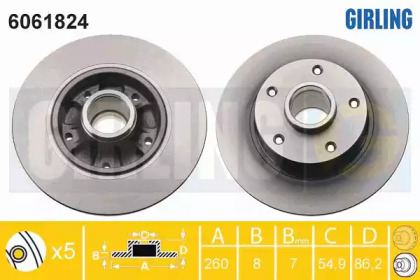 Тормозной диск (GIRLING: 6061824)
