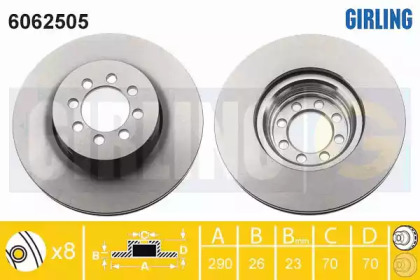 Тормозной диск (GIRLING: 6062505)