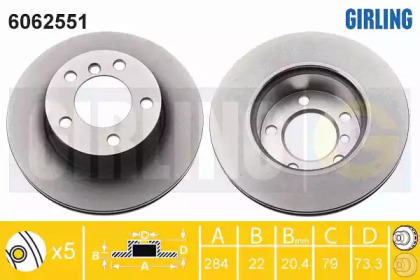Тормозной диск (GIRLING: 6062551)