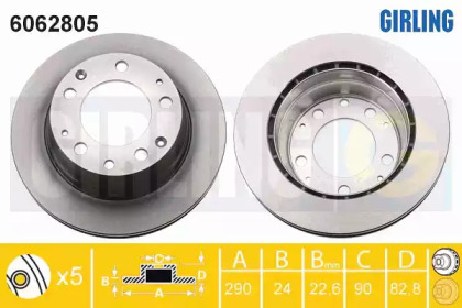 Тормозной диск (GIRLING: 6062805)