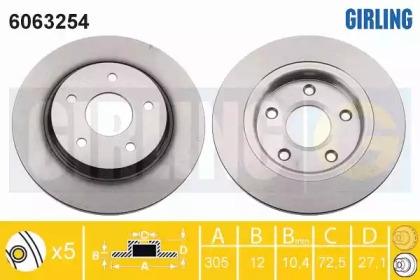 Тормозной диск (GIRLING: 6063254)
