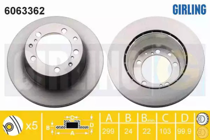Тормозной диск (GIRLING: 6063362)