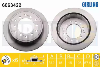 Тормозной диск (GIRLING: 6063422)