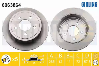 Тормозной диск (GIRLING: 6063864)