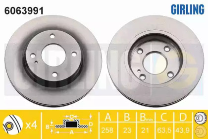 Тормозной диск (GIRLING: 6063991)