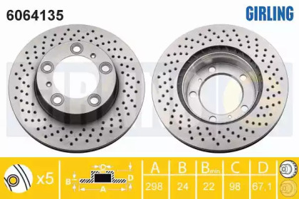 Тормозной диск (GIRLING: 6064135)