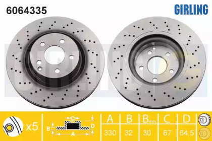 Тормозной диск (GIRLING: 6064335)