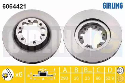 Тормозной диск (GIRLING: 6064421)