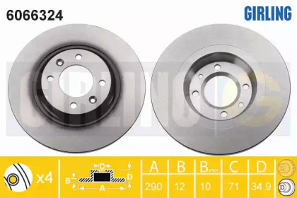 Тормозной диск (GIRLING: 6066324)
