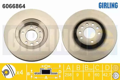Тормозной диск (GIRLING: 6066864)