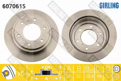 Тормозной диск (GIRLING: 6070615)