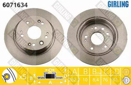 Тормозной диск (GIRLING: 6071634)