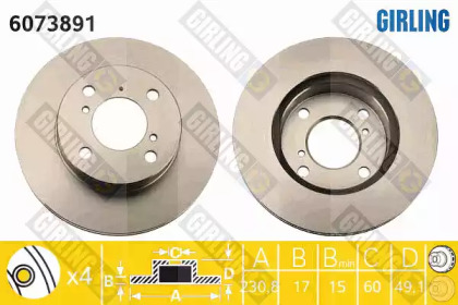 Тормозной диск (GIRLING: 6073891)