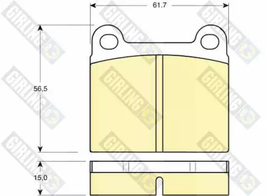 Комплект тормозных колодок (GIRLING: 6101012)