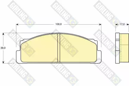 Комплект тормозных колодок (GIRLING: 6101063)