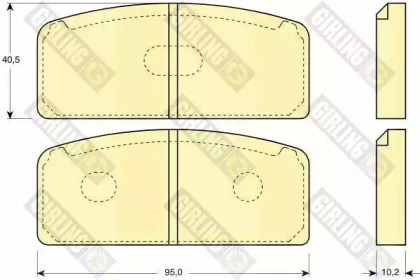 Комплект тормозных колодок (GIRLING: 6101093)