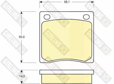Комплект тормозных колодок (GIRLING: 6101269)