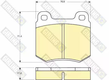 Комплект тормозных колодок (GIRLING: 6101361)