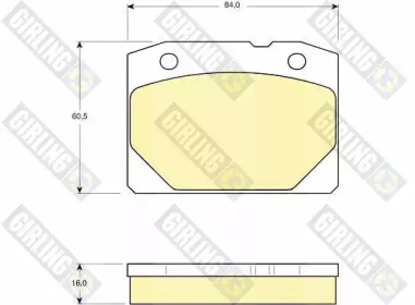 Комплект тормозных колодок (GIRLING: 6101403)