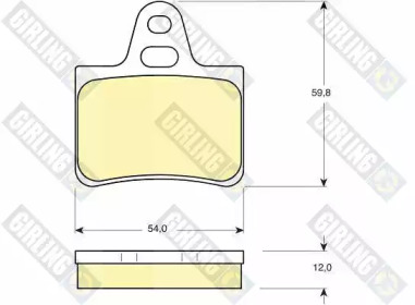 Комплект тормозных колодок (GIRLING: 6101469)