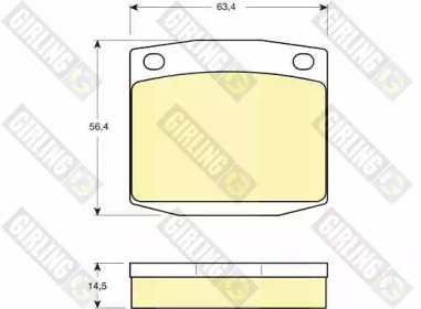 Комплект тормозных колодок (GIRLING: 6101699)
