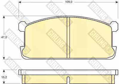 Комплект тормозных колодок (GIRLING: 6101949)