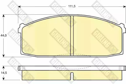 Комплект тормозных колодок (GIRLING: 6101979)