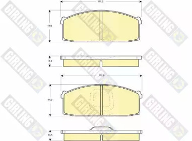 Комплект тормозных колодок (GIRLING: 6102139)