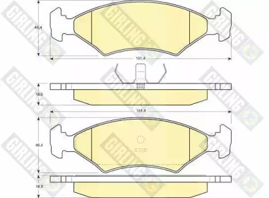 Комплект тормозных колодок (GIRLING: 6102552)