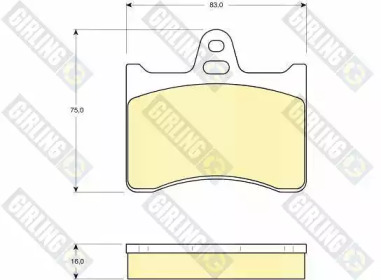 Комплект тормозных колодок (GIRLING: 6102629)