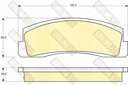 Комплект тормозных колодок (GIRLING: 6102653)
