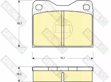 Комплект тормозных колодок (GIRLING: 6102792)