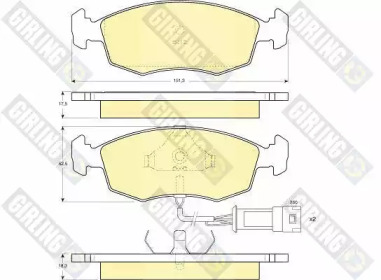 Комплект тормозных колодок (GIRLING: 6103012)
