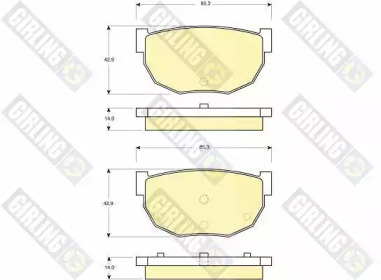 Комплект тормозных колодок (GIRLING: 6103069)