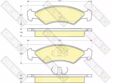 Комплект тормозных колодок (GIRLING: 6103112)