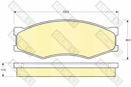 Комплект тормозных колодок (GIRLING: 6103189)
