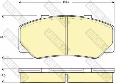 Комплект тормозных колодок (GIRLING: 6103293)